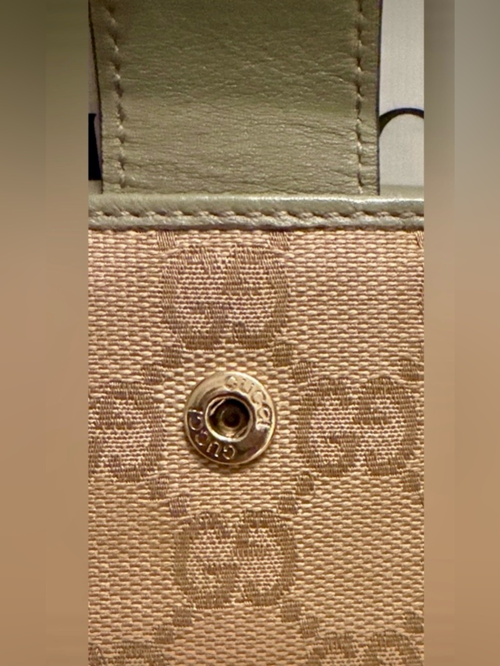 Gucci GG Canvas Heart Continental Wallet Tan Leather w/ Box Dust Bag COA - Picture 13 of 16